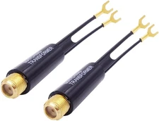 Fancasee 2-Pack Gold Plated 75 Ohm to 300 Ohm UHF/VHF/FM Matching Transformer Co