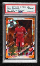 2020 Chrome UCL Sapphire Orange Refractor 13/50 Yasser Larouci PSA 10 GEM MT 9b3