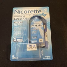 Nicorette Coated Lozenge Ice Mint - 2MG 20CT Exp 12/2026