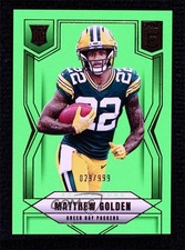 2025 Panini Donruss Elite Rookies Aspirations Lime Green /999 Matthew Golden 2jg