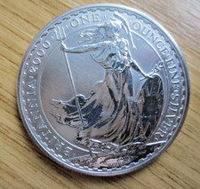 2000 Britannia Two Pounds £2  1 Ounce Fine Silver