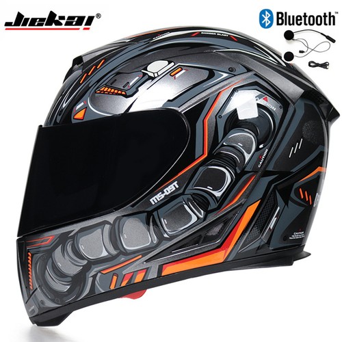 Bluetooth Full Face Motorcycle Helmet Double Lens Bike Bicycle Crash Helmet DOT - Foto 8 di 60