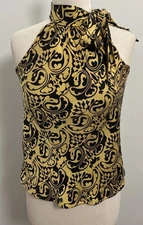 I.N.C. International Concepts 100% Silk Tie Neck Halter Blouse 4P