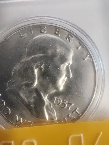 1957 silver Franklin half dollar uncirculated GBU