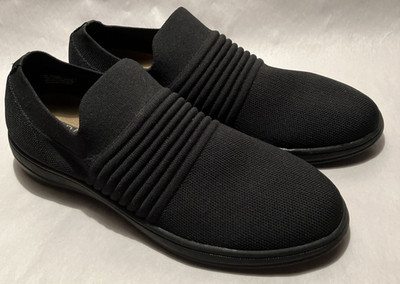 Array Sport Womens 9M Black Stretch Fabric Cushioned Insole Comfort Loafers