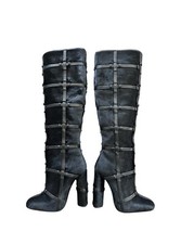 Tom Ford Patchwork Calf Hair/Leather Knee Hig...