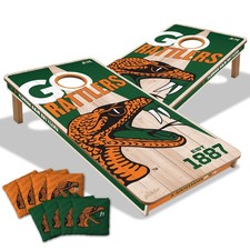 Pro Cornhole Boards Florida AM Rattlers 2x4 Foldable Legs Resin Bags