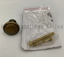 Pottery Barn Mercer Cabinet Knob Tumbled Brass Small 1" diam #D419D