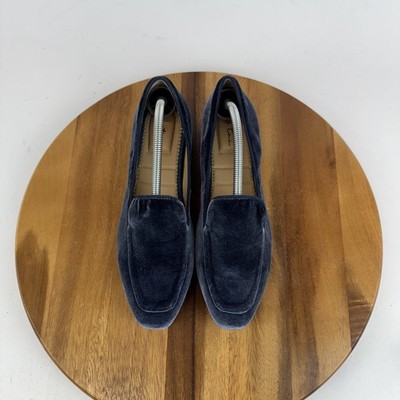 Womens Me Too Pace Blue Velvet Casual Comfort Slip On Loafers Size 11 M GUC