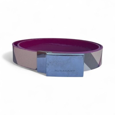 Authentic Burberry Belt Classic Check Theme Reversible Classic Buckle size  85/34