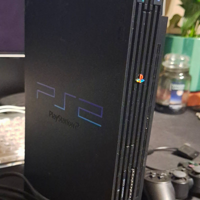 Sony PlayStation 2 PS2 Black Console SCPH-50001/N NTSC-U/C DVD, 2 DualShock