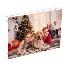4x6 Acrylic Picture Frame, Photo Frame 20 Thicker Block,Clear Frameless Acry...