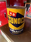 Vintage Original SUNOCO DYNALUBE 5 QT QUART MOTOR OIL CAN (BOTH LIDS) NM -MINT