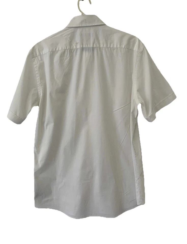 Burberry London White Short Sleeve Shirt Men’s M Made in Turkey Cotton #C10 - Image 2 of 4