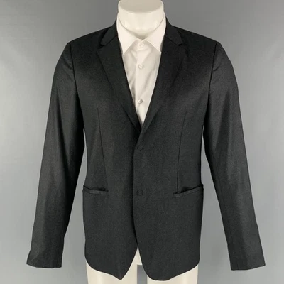 EMPORIO ARMANI Taille 38 Veste Sport En Laine Élastane Charbon Unie - Photo 1/4