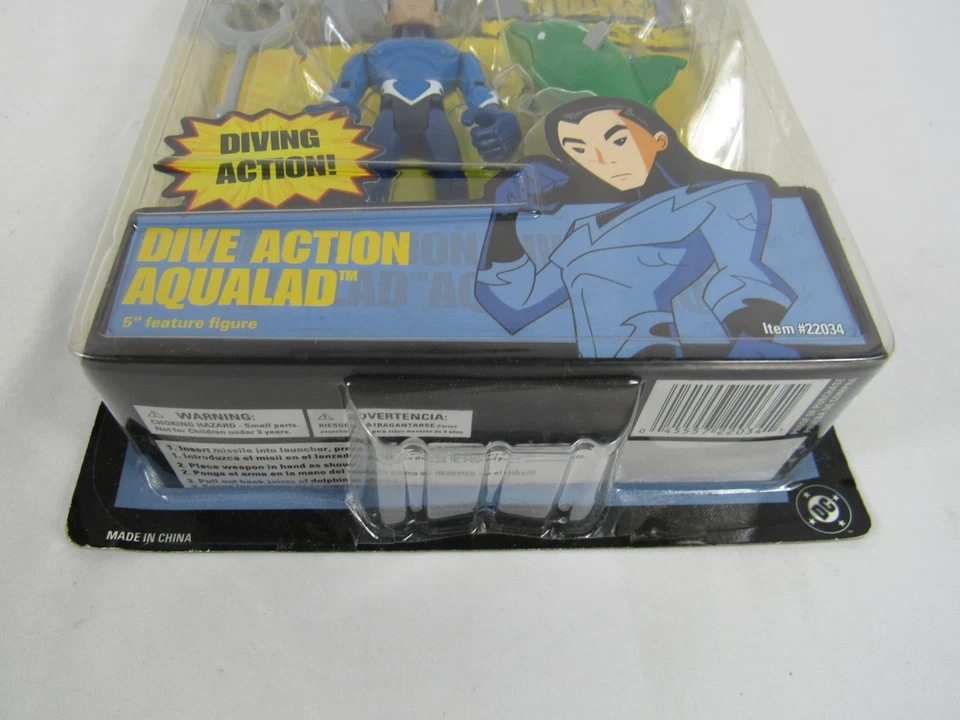 Figura de acción Teen Titans 2005 Dive Action Aqualad 5" DC Comics Bandai Foto 3 de 4
