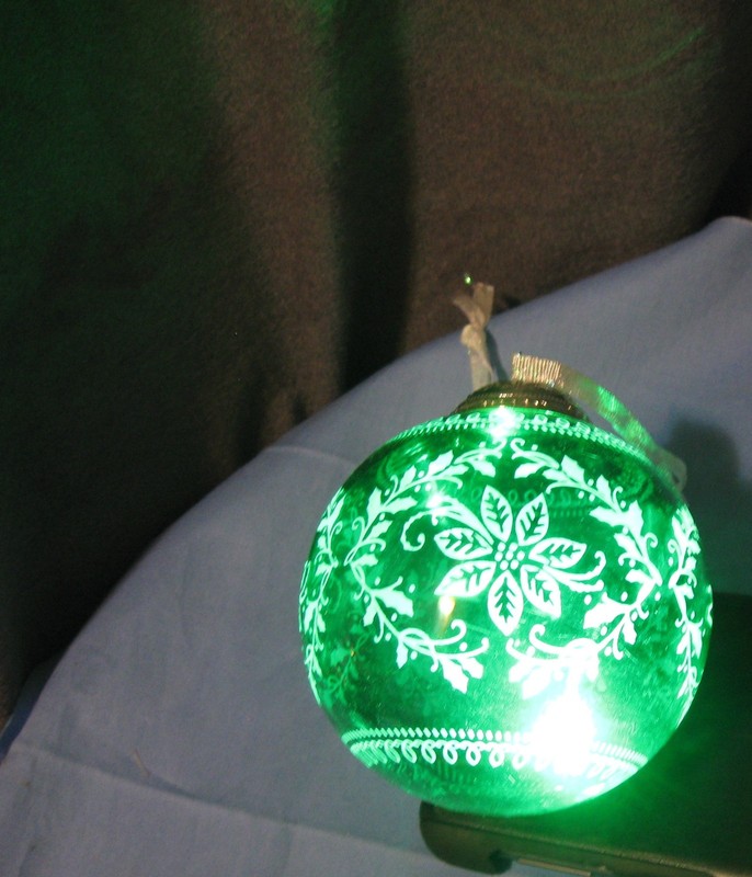 Hallmark Keepsake Ornament Christmas Commemorative Series Green Glass Ball 2015
