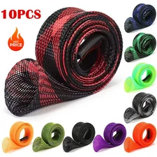 10PCS Fishing Rod Sleeve,Rod Socks for Fishing Poles, Fishing Rod Sleeves Sock C