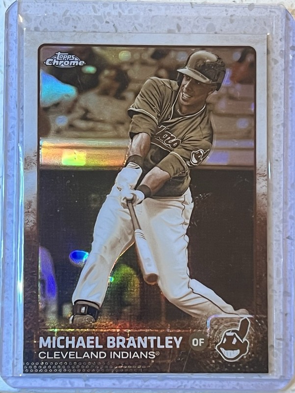 2015 Topps Chrome Sepia Michael Brantley #91 Cleveland Indians