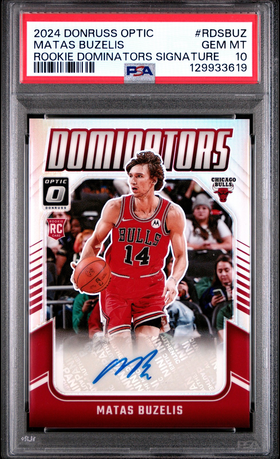 2024 DONRUSS OPTIC ROOKIE DOMINATORS SIGNATURES MATAS BUZELIS AUTO 37/99 PSA 10