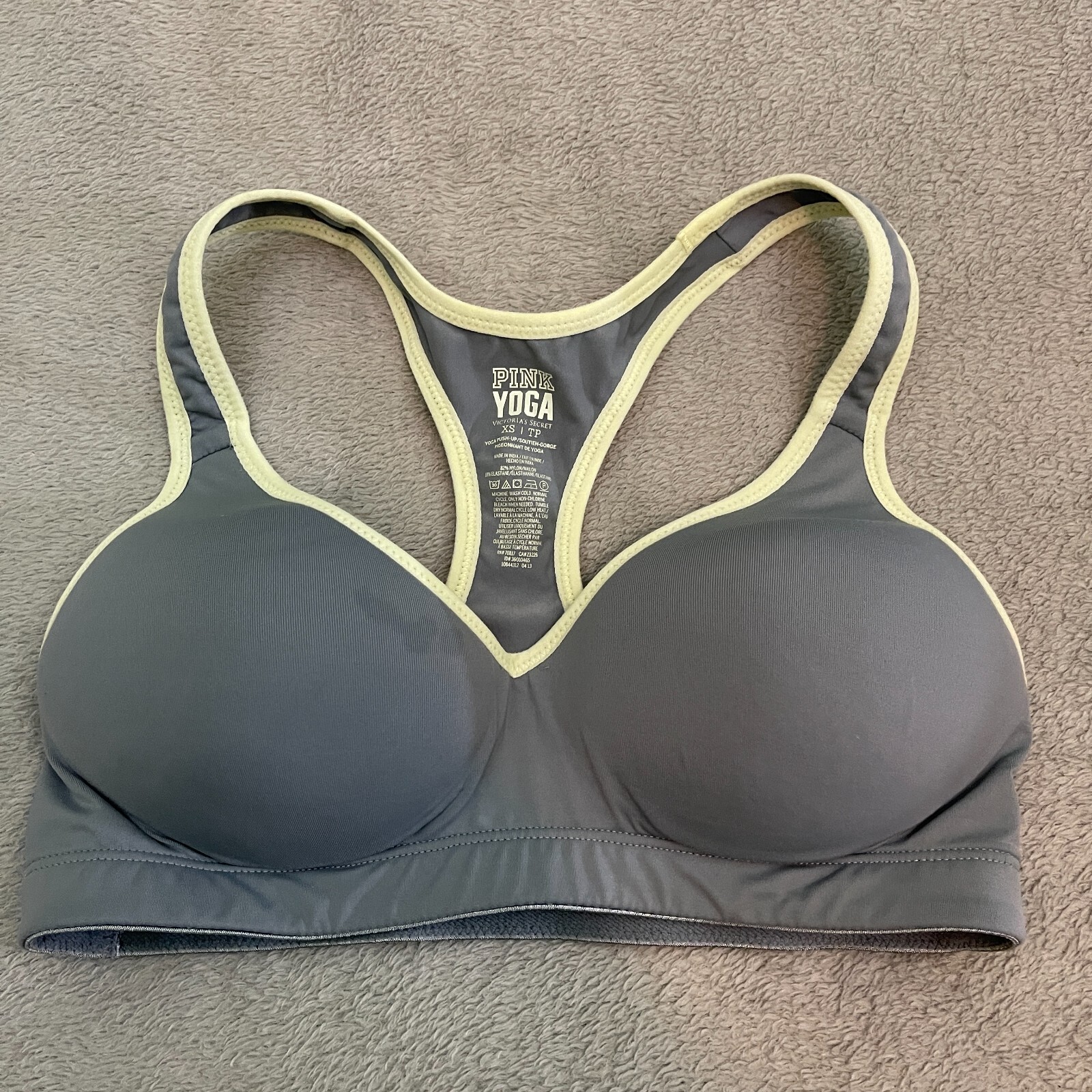 yellow yoga bra