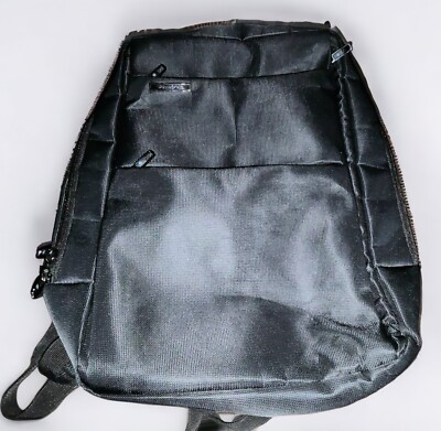 Samsonite Backpack Black Carry On Laptop Bag Padded with Blue