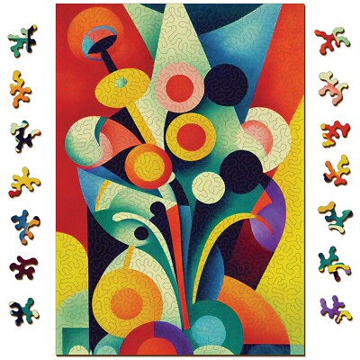 Blumenpuzzle - Holzpuzzle 300 Teile Challenge Game 16,5 x 11,7 Large