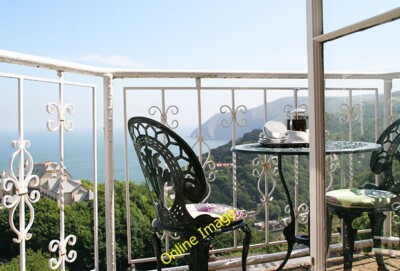 Foto 6x4 Weitwinkel Blick über Lynmouth Bay Lynton ein Weitwinkel Blick über c2014