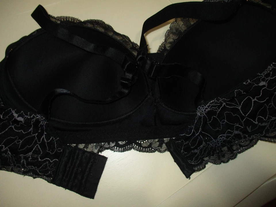 Sutiã Bali 6592 preto GG com renda sem fio - Imagem 3 de 3