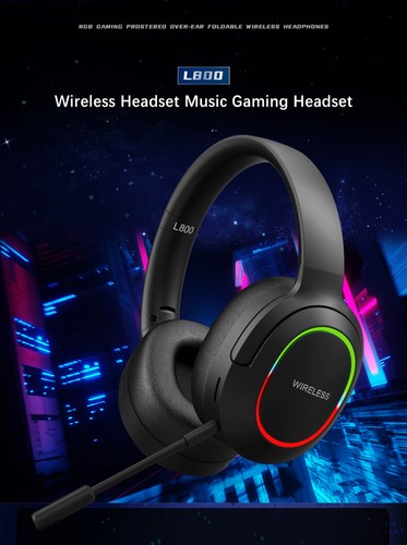 Wireless Bluetooth Headphones Over Ear Headset Stereo Noise Cancelling with Mic - Bild 8 von 12