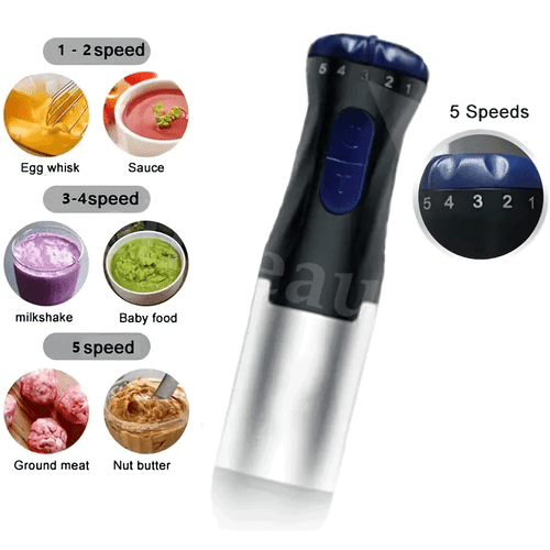 Hand Blender Electric 1000W Immersion Silent 4-in-1 Stick Mixer, Food Whisk New - Picture 7 of 15
