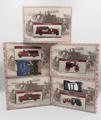Readers Digest Die Cast Fire Engine Truck Replicas 1:64 Scale Lot Of 5