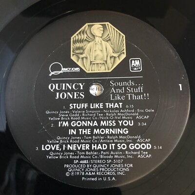 Quincy Jones ‎– SoundsAnd Stuff Like That!! LP 1978 A&M Records