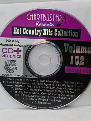 Chartbuster Karaoke CD+ Graphics Hot Country Hits #102 - CBCDG-60102 - 15 Songs
