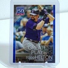 Todd Helton 2019 Topps Update 150 Years Blue Parallel SP Colorado Rockies 