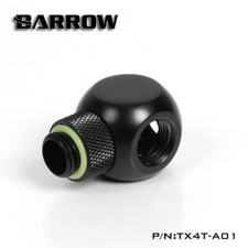 Barrow G1/4" 4-Way Rotary Ball Fitting Splitter Cube - Black  TX4T-A01 