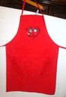 I LOVE LUCY Vintage LUCY & RICKY Stick Figure RED APRON Adjustable Straps ONE SZ — photo 2
