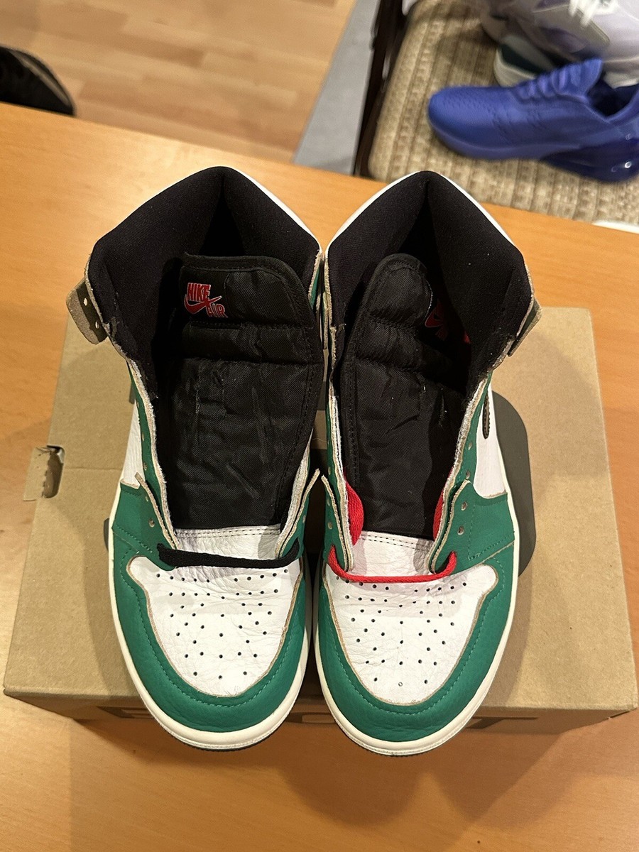 Size 7W - Women's Air Jordan 1 Retro OG High Lucky Green White