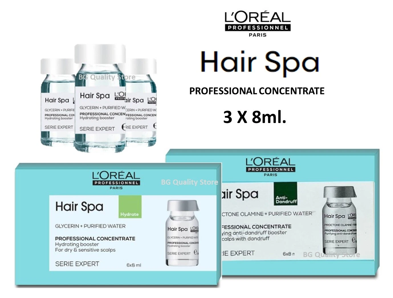 3X 8ml. LOREAL HAIR SPA Ampule Serum Hydrating Sooth Clean Scalp Anti-dandruff
Opens in a new window