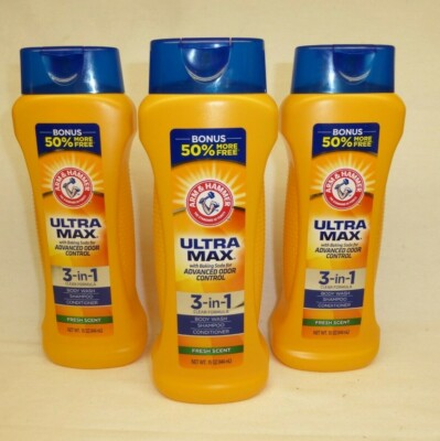3 Arm & Hammer Ultra Max Fresh Scent Body Wash 15 Oz