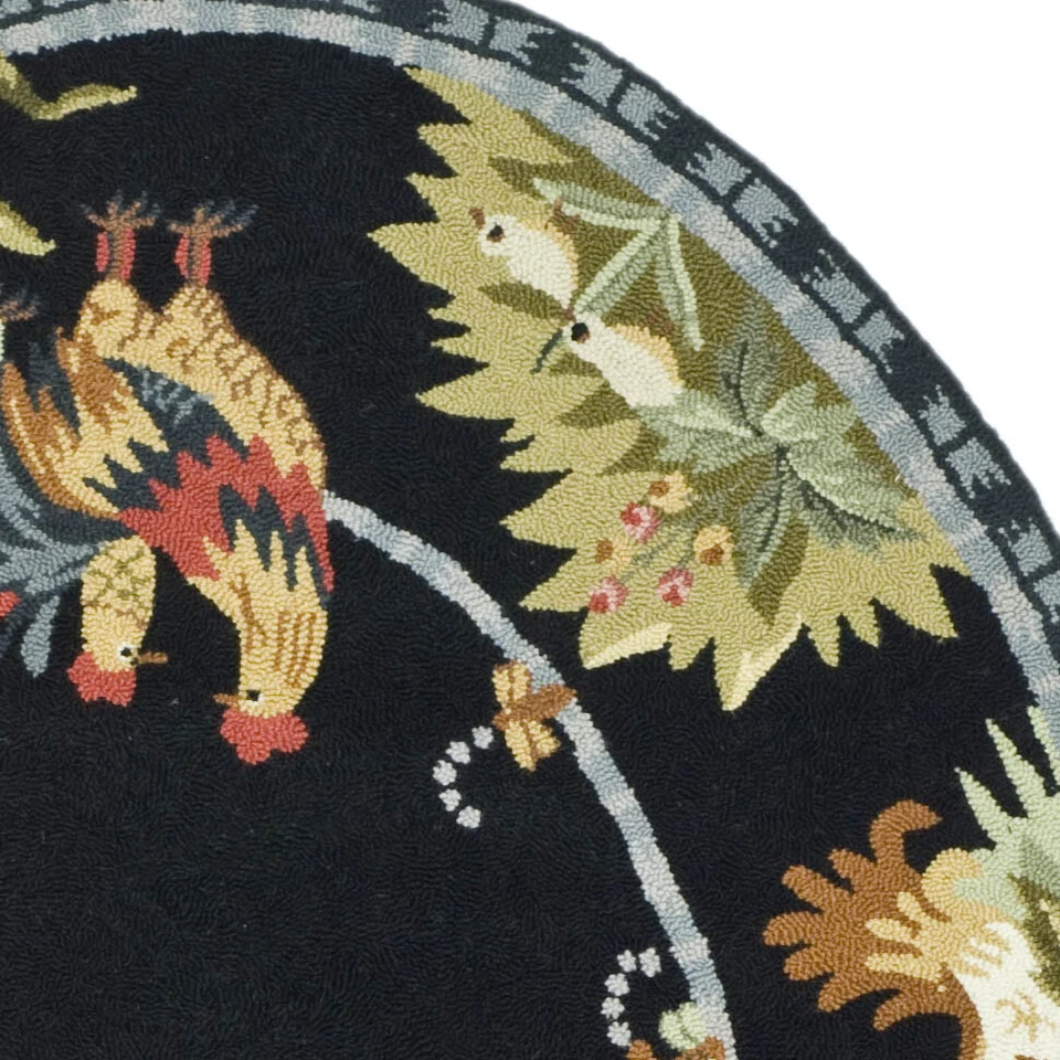 Safavieh Chelsea BLACK 7'-6" X 9'-6" Oval Area Rug - HK56B-8OV - Image 2 of 3