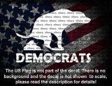 Dog Pooping On Democrats Car Van Truck Vinyl Decal US Made US Seller