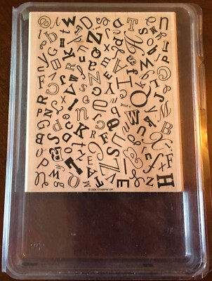 Stampin Up Fontastic Background 1 Wood Mount Stamps L0717