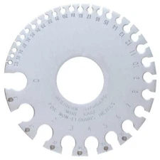 General Tools 20 Wire Round Gage, American Standard,Satin