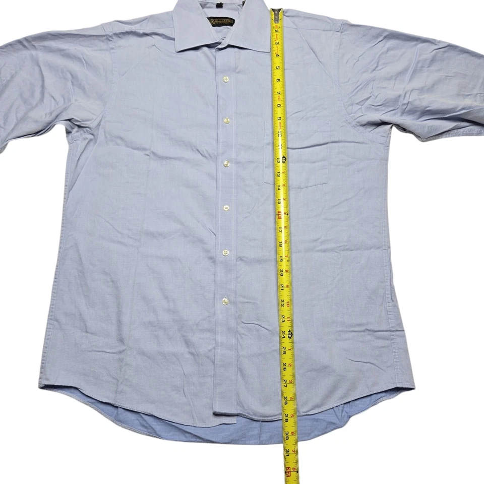 Camisa de vestir Donald J Trump para hombre 16 34 azul abotonada manga larga 46 en pecho Foto 4 de 4