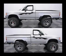 VINTAGE RETRO STYLE VINYL DECALS GRAPHICS FIT 93 TOYOTA PICKUP SINGLE CAB