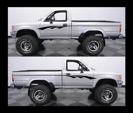 Retro Style Vinyl Decals Graphics Compatible With Toyota Pickup 89-94