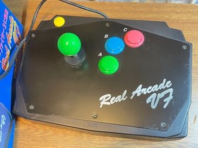 Hori Real Arcade VF Stick HSS-09 Sega Saturn Boxed w/Virtua Fighter 2 Tested JP