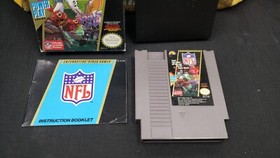 CIB NFL FOOTBALL NINTENDO NES VIDEO GAME COMPLETE IN BOX W/ PROTECTOR CASE