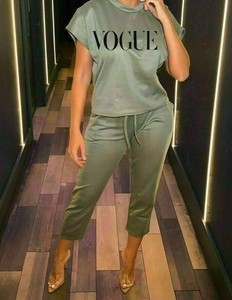 vogue tracksuit khaki